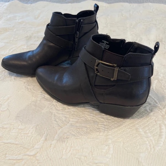 Style & Co. Shoes - Style & Co. Black Ankle Booties with Buckle Strap